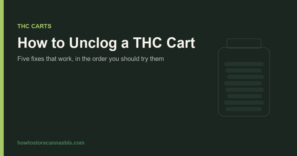 How to Unclog a THC Cart: 5 Fixes That Work
